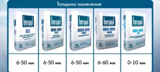 Максимальная и минимальная толщина наливного пола