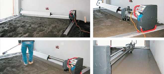 Механизированная полусухая стяжка пола: технология, оборудование