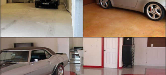 Чем покрасить бетонный пол в гараже чтобы не пылил и не стирался