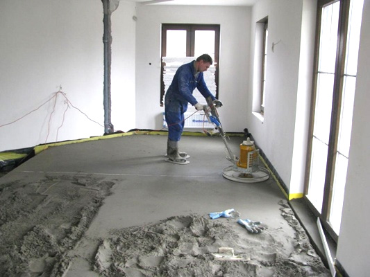 полусухая стяжка пола