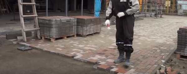 Мощение цельной плиткой