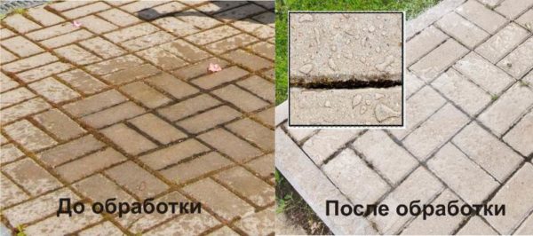 Обработка тротуарной плитки гидрофобизатором