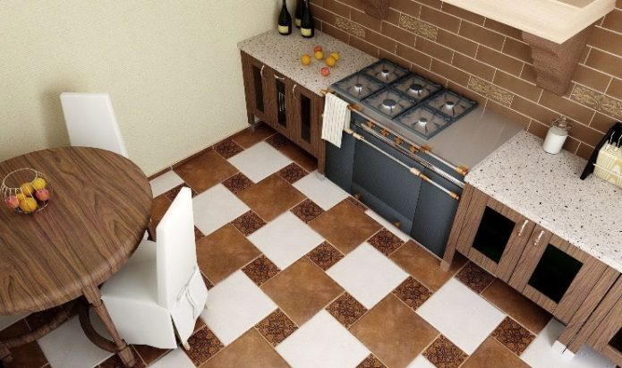 Плитка разного размера и цвета