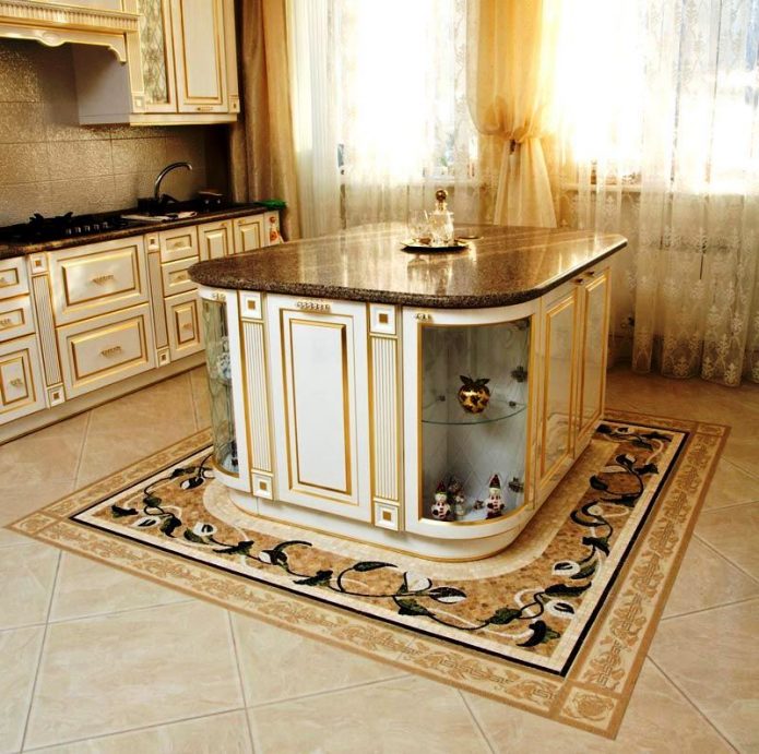 Напольная плитка с декором