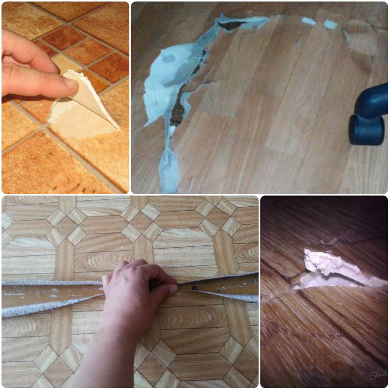 Поврежденный линолеум